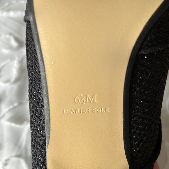 Ann Marino Asymmetrical Black Glitter Heels - Picture 6 of 6